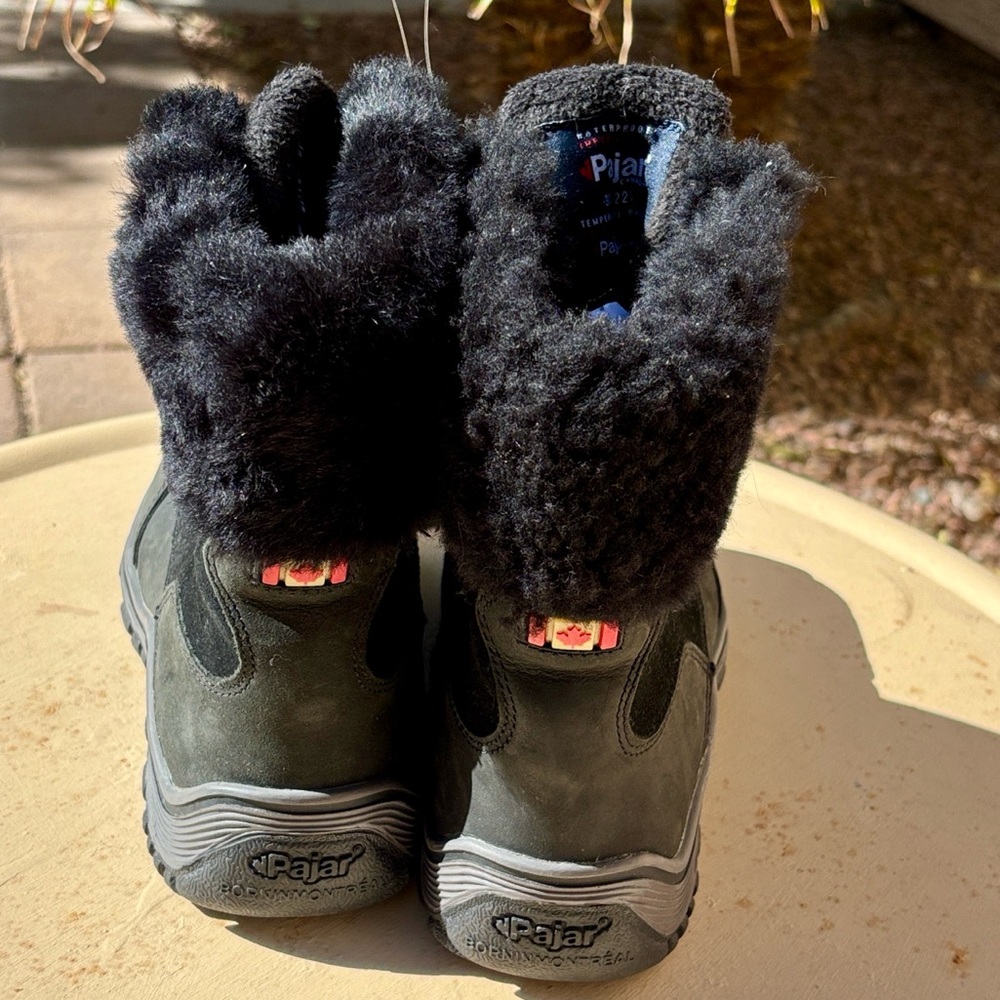 Pajar Boots Waterproof Black Size 5.5 - Picture 3 of 5